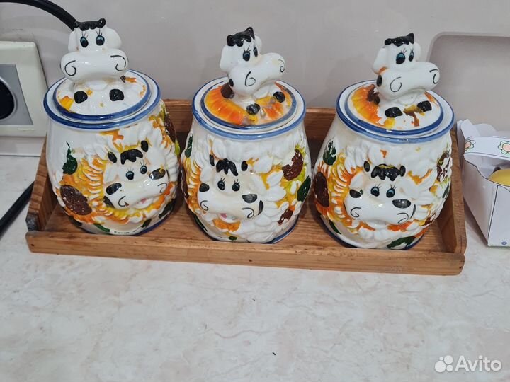 Набор баночек для специй, сахара