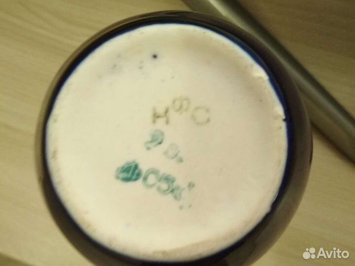 Вазочка СССР кфз кобальт 18см,посуда цмелюв