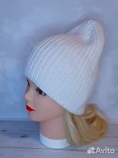 Шапка бини вязаная ручная работа