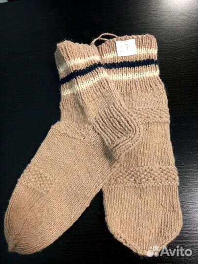 Носки ручной вязки шерстяные теплые