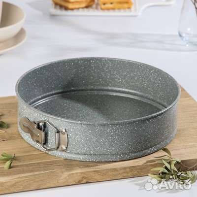Разьемная Форма для выпечки круг 3шт мрамор