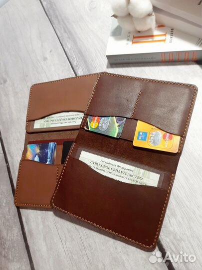 Обложка для документов из натуральной кожи