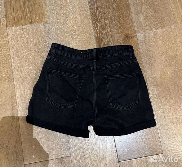 Женские джинсовые шорты черные облегающие S