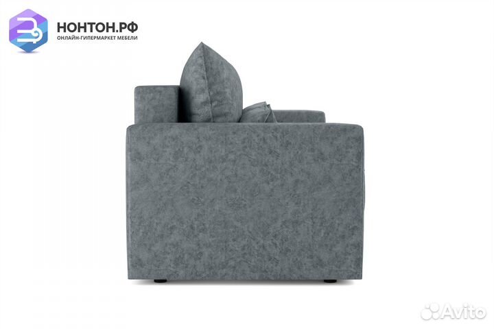 Диван еврокнижка Томас 3-х местный серо-голубой