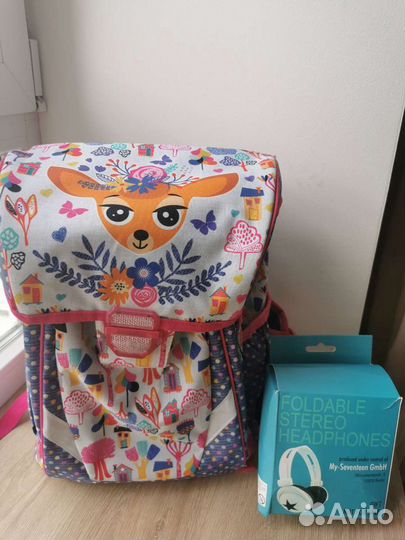 Рюкзак супер лёгкий в комплекте наушники детские