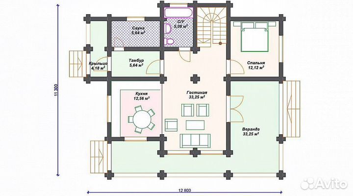 Строительство дома из оцилиндрованного бревна