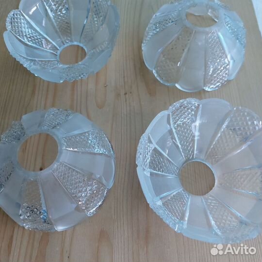 Плафоны (розетки) для люстры хрустальные 6 шт