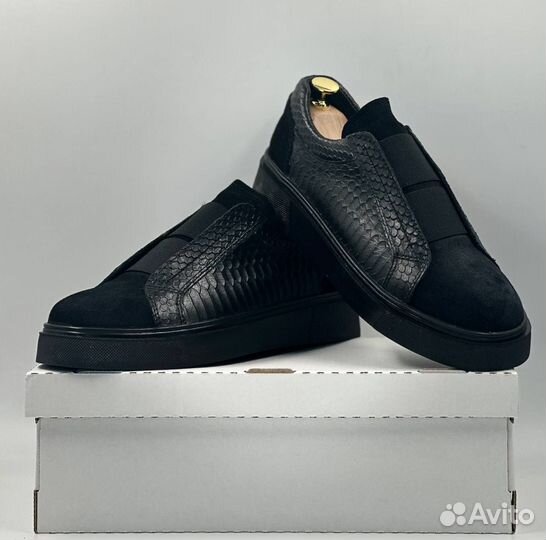 Лофферы мужские черные