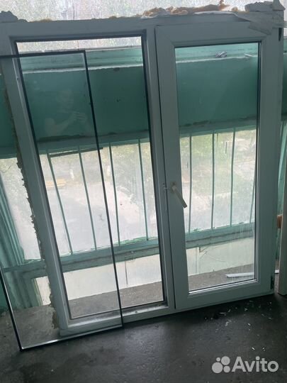 Окно пласт, б/у. Размер шир 130, длина 158