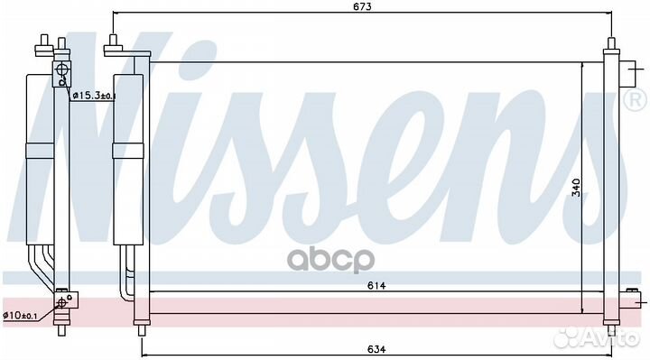 DN5251VL817836 92100AX800 радиатор конд Nissan