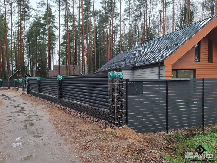 Заборы под ключ / Ворота из профнастила