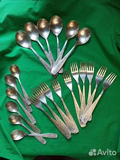 Ложка, вилка мельхиор