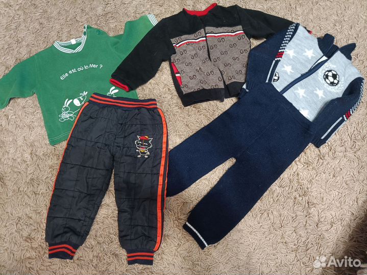 Вещи пакетом мальчику рост 80-86-92