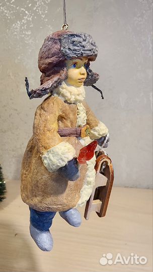 Ёлочная ватная игрушка 