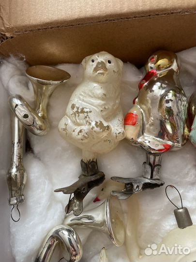 Елочные игрушки на прищепке СССР