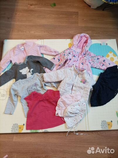 Большой пакет одежды для девочки 80, 86,92