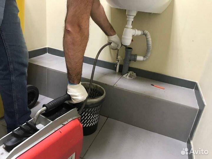 Устранение засора, прочистка канализации