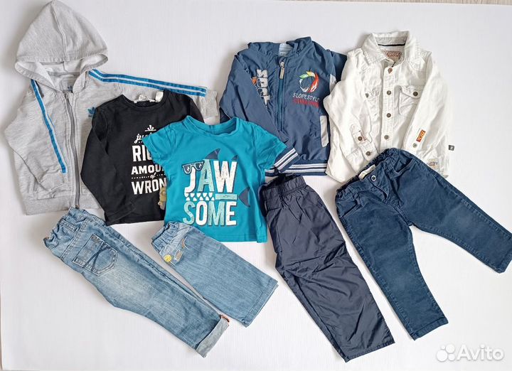 Пакет одежды для мальчика 86 92 H&M Adidas