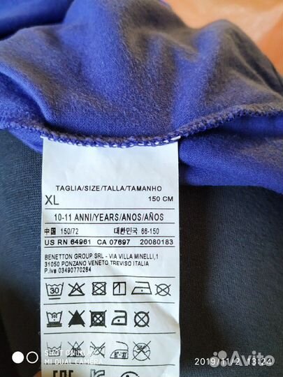 Водолазки Бенетон р.10,11 лет