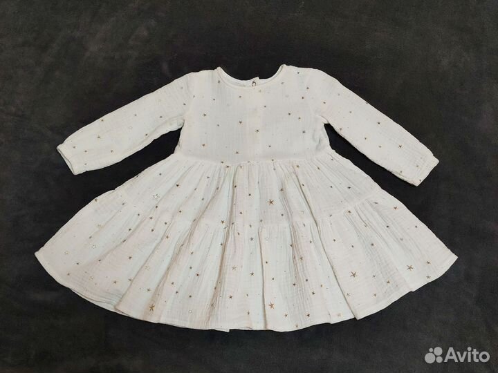 Платье нарядное для девочки, р 92,муслин