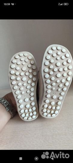 Мокасины для девочки 24 размер кожа