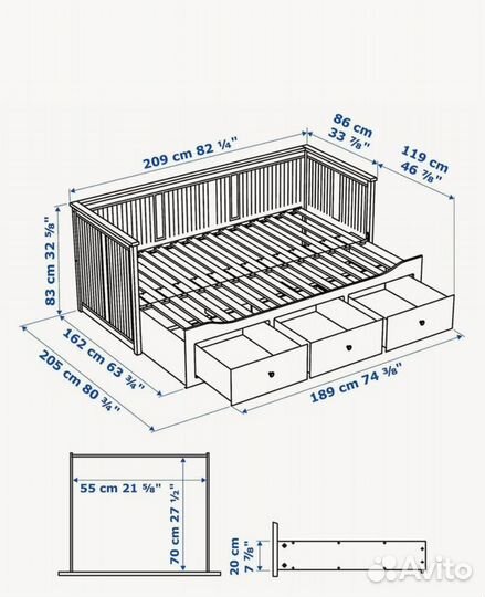 Кровать кушетка хемнэс IKEA