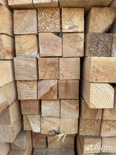 Обрезной брус ест. влажности 100х200х6000