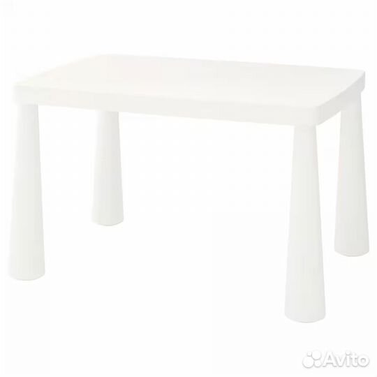 IKEA Mammut 77х55 см столик детский белый