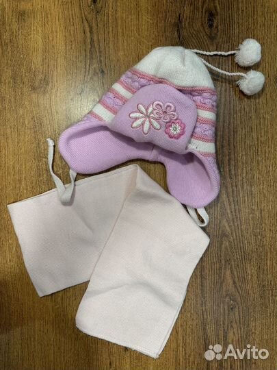 Комплект шапка и шарф для девочки