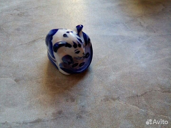 Статуэтка мышка гжель