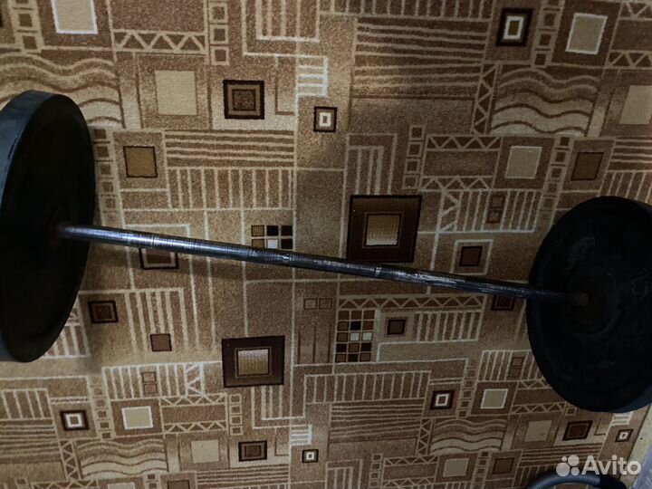 Гриф с блинами