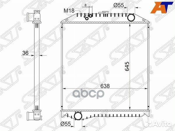 Радиатор Hino Ranger 92-05 HI0001-1 Sat