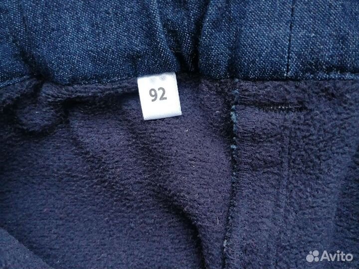 Джинсы утепленные для девочки 86-92 на флисе