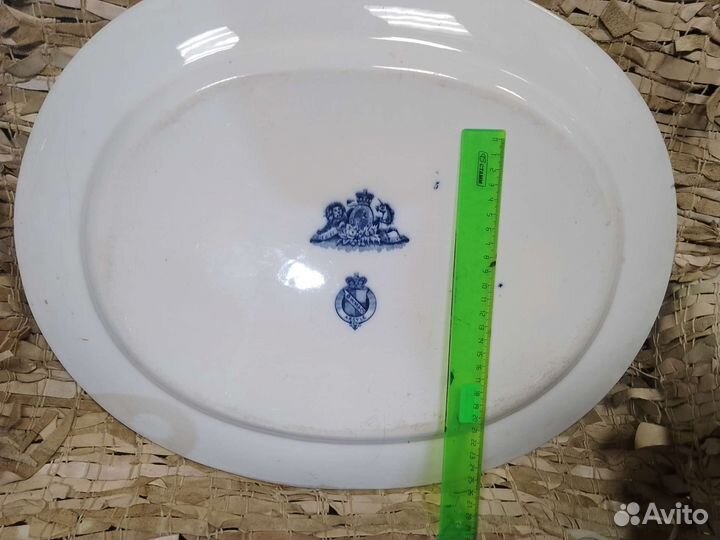 Раритет.Англия Королевский фаянс,огромное блюдо19в
