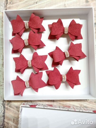 Заколка автомат для волос в форме банта набор 7шт