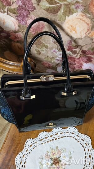 Сумка женская натуральная кожа италия бу