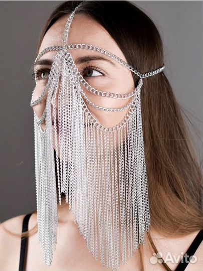 Тика диадема цепи на лицо волосы