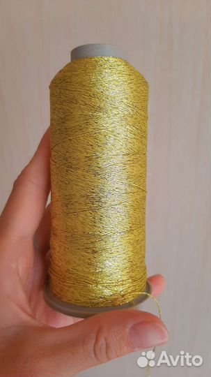 Нитки металлизированные Gamma золото, люрекс