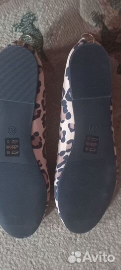 Леопардовые балетки, ASOS, 8.5 UK, рус. 41