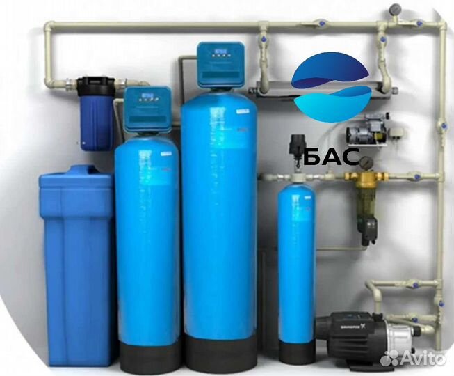 Система очистки воды от железа, марганца, жесткост