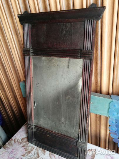 Зеркало старинное дерево, 63х30см