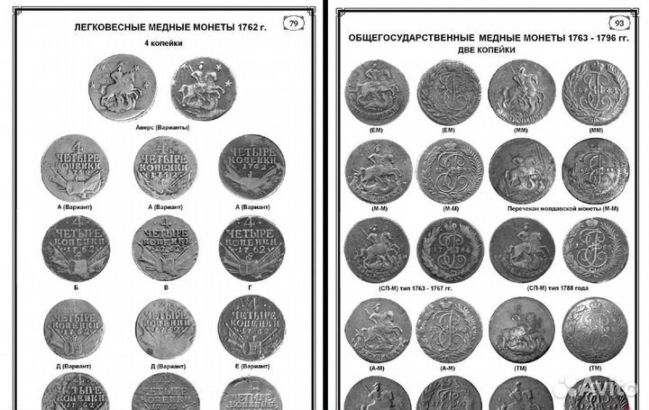 Каталоги царских монет