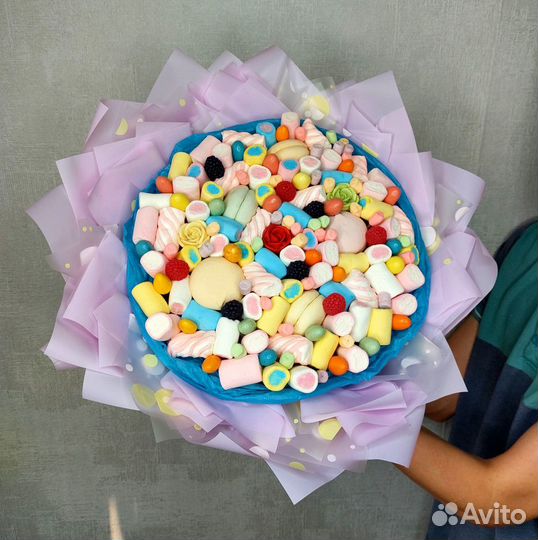 Зефирный букет с мармеладом и маршмеллоу арт. 3541