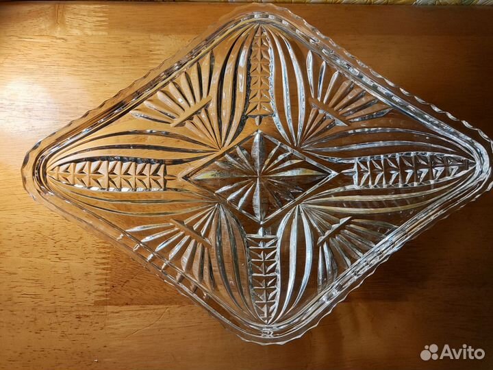 Хрустальная ваза для фруктов, салатник, конфетница