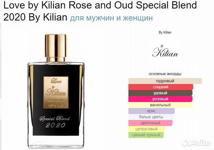 Love by Kilian Rose and Oud Special Blend 2020