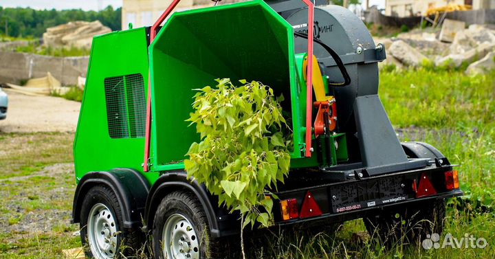 Измельчитель дерева greenпинг Д750 на прицепе