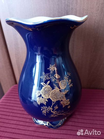 Ваза кобальт Jlmenau (Ильменау ) Echt Cobalt