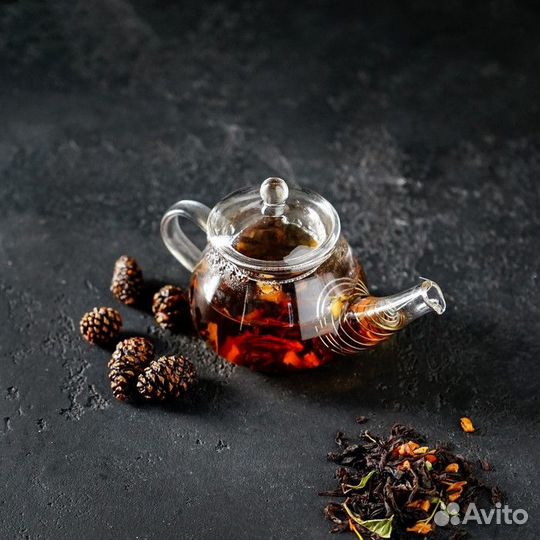 Чайник стеклянный заварочный с металлическим ситом