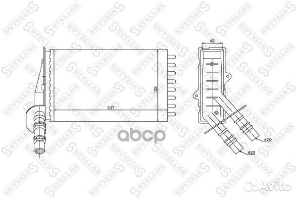 Радиатор печки Renault Clio 98 1035043SX 1035043SX