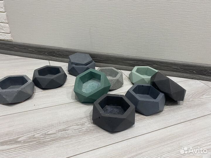 Кашпо горшок формы для свечей пепельница шкатулка